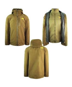 The North Face Snap Neck Triclimate Jacket Brown Mens Lifestyle Coat NF0A3L7DUBB
