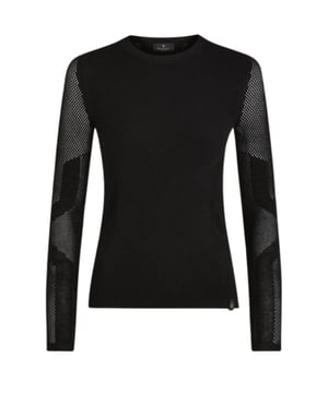 Dieser Artikel wird mit Sicherheit ein Gesprächsstarter sein. Zeigen Sie Ihren einzigartigen Stil!, Normale Passform, schwarzes Belstaff-Langarmshirt, 100 % Baumwolle, Rundhalsausschnitt, schwarzes T-Shirt, hergestellt in Italien