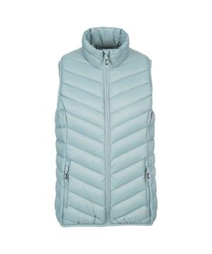 Ultra lichtgewicht bodywarmer 2 onderste zakken met rits Lage rits aan de voorkant Bijpassende binding bij de zoom en armsgaten Kleinere zak in normale zak Buitenkant: 100% Polyamide, Voering: 100% Polyamide, Vulling: 90% Dons / 10% Veren Borstomvang Trespass Dames (ca.): XS / 81 cm, S / 86 cm, M / 91,4 cm, L / 96,5 cm, XL / 101,5 cm , XXL / 106,5 cm.