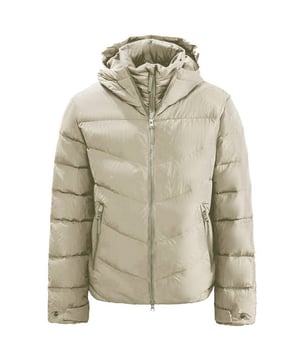 Jack Wolfskin Tech Lab Lange Mouw Zip Up Crème Gewatteerde Jas Heren 1205881 5062