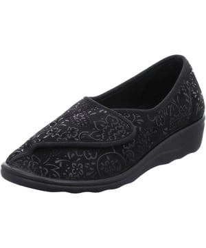 Para que tus pies no se enfríen ni siquiera en los días de mucho frío, hemos forradaslas zapatillas con textil. El modelo garantiza una entrada confortable por medio de un Ilamativo cierre con hebilla. La construcción Strobel se utiliza normalmente para los zapatillas de correr porque hace que el zapato sea muy deportivo. Con la anchura de zapato H el modelo es especialmente cómodas para los pies fuertes. Sigue tu camino con la acompañante acogedora para el hogar.