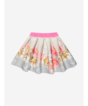 Monnalisa envision technological properties into flawless Avant-Garde abstracts. This girls floral print mini skirt in white captures the label's sweet personality and innovative outlook. Made in floral patterning with a tape embroidered elasticated waistband  Made in Italy Floral Patterning  Monnalisa Embroidery  Zip-Up Fastening  Tape Waistband  Hand Wash Or 30 Degrees  Iron On Reverse Side Monnalisa : Girls Height   4Y: 40" / 104cm 5Y: 43" / 110cm6Y: 45" / 116cm7Y: 48" / 122cm8Y: 50" / 128cm9Y: 52" / 134cm10Y: 55" / 140cm11Y: 57" / 146cm12Y: 59" / 152cm13Y: 62" / 158cm14Y: 63" / 162cm15Y: 65" / 166cm16Y: 66" / 170cm