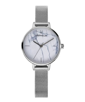 Diese analoge Orphelia Kate-Uhr für Damen ist die perfekte Uhr zum Tragen oder Verschenken. Ihr silbernes, rundes 30-mm-Gehäuse in Kombination mit dem bequemen silbernen Edelstahlarmband sorgt dafür, dass Sie diese atemberaubende Uhr ohne Kompromisse genießen können. Ihre Uhr wird von einem hochwertigen Quarzwerk angetrieben und ist wasserdicht bis 3 Bar, damit sie endlos tickt. EINZIGARTIGES DESIGN: Diese analoge ORPHELIA Kate-Uhr hat ein Miyota-Quarzwerk. Jedes Stück des Marmor-Zifferblatts hat ein natürliches, einzigartiges Maserungsmuster, das jede Kate Petite-Uhr einzigartig macht. PREMIUM-QUALITÄT: Durch die Verwendung hochwertiger Materialien Glas: Mineralglas Gehäusematerial: Edelstahl Armbandmaterial: Edelstahl - Wasserdicht: 3 Bar KOMPAKTE GRÖSSE: Gehäusedurchmesser: 30 mm Höhe: 7 mm Armbandlänge: 19 cm Breite: 10 mm. Aufgrund dieser praktischen, handlichen Größe ist die Uhr absolut alltagstauglich - Gewicht: 35 g