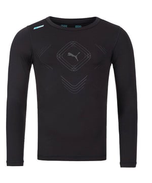 Camiseta de entrenamiento Puma PB Tech Core de manga larga para hombre Negro 511359 01
