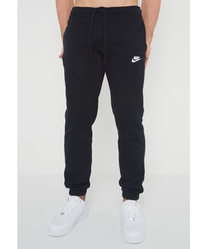 Nike Mens Fleece Joggers Tracksuit Bottoms. 
Fleece Fabric Is Brushed on the Back for Softness. 
Embroidered Nike Logo Near Left Pocket. 
Two Side Pockets, Fleece Lined, Single Back Pocket. 
Elasticated Waist With Drawstring. 
Elasticated Bottoms / Hems. 
Elastic Cuffs Show Off Your Sneakers.
