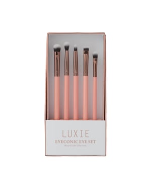 The first step to achieving the perfect smokey eye, cut crease, or bold cat eye? The right set of brushes. The Eyeconic Eye Set has all the brushes the experts use to create flawless eye looks from natural and simple to bold and colorful. The Luxie signature Rose Gold brush line features premium soft, synthetic bristles encased in a rose gold ferrule atop a chic pink handle, making them not only functional, but a beautiful addition to your vanity.