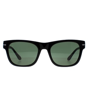 Persol Rectangle Unisex Black Green PO3269S  Sunglasses are a stylish and sophisticated accessory that provide both fashion and functionality. Crafted with the highest quality materials, these sunglasses feature a sleek and durable frame made of lightweight acetate. The Persol arrow motif on the temple ensures brand authenticity