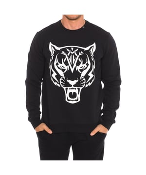 Sweatshirt Plein Sport.
 Gerippter Rundhalsausschnitt.
 Markenprint auf der Vorderseite.
 Gerippte Bündchen und Bund.
 Nähte in Ton gehalten.
 Zusammenstellung: 52% Baumwolle, 48% Polyester
 Pflege:
Bei maximaler Temperatur von 30º waschen.
 Bei mittlerer Temperatur bügeln.
 Kein Bleichmittel verwenden.
 Nicht in den Trockner geben.
 Nicht chemisch reinigen.