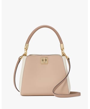 We Love How Classic And Feminine Our Satchels Are. You'll Love How Much Space We've Designed Into Each Of Ours. Choosing Which Color To Get Will Be Your Hardest Decision--And Never What Stuff To Leave Behind., Phoebe Colorblock Refined Grain Leather Small Top Handle Satchel,  Length: 11.68 Cm,  Height: 17.17 Cm