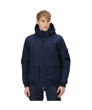 Waterproof and breathable Isotex 8000 recycled 100% polyester stretch fabric. Recycled fabric made from approximately 6 plastic bottles (500ml size). Breathability rating 8,000g/m2/24 hours. Taped seams. Durable water repellent finish. Thermoguard insulation. Internal security pocket. Concealed hood with adjusters. 2 dual entry lower pockets - top entry with flap and snap closure and side handwarmer pocket. Sleeve patch pocket. Ribbed cuffs and hem.