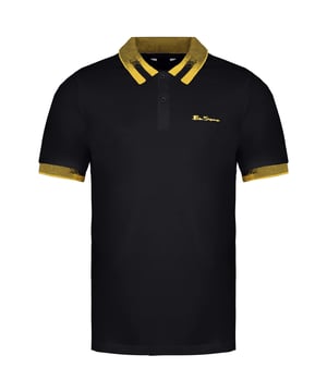 Ben Sherman Collar Interesse Herren schwarzes Polohemd