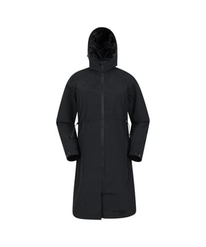 Materiaal: 100% polyester. Ontwerp: 2 in 1, Logo. Stoftechnologie: Ademend, Waterdicht. Manchet: Verstelbaar polsbandje, Stud. Halslijn: Kapitein. Mouwtype: Met lange mouwen. Ritssluiting aan de zijkant, uitritsbare draagzakovertrek. Eigenschappen motorkap: Opgegroeide motorkap, regelklep. Zakken: 2 Zijzakken, Rits. Bevestiging: Volledige ritssluiting. Waterdichtheid: 2000mm. 2000g/m²/24 uur. Taille: Verstelbaar, Knevel.