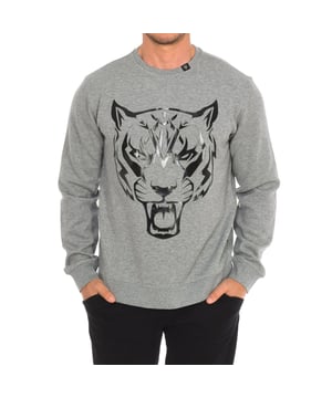 Sweatshirt Plein Sport.
 Gerippter Rundhalsausschnitt.
 Markenprint auf der Vorderseite.
 Gerippte Bündchen und Bund.
 Nähte in Ton gehalten.
 Zusammenstellung: 52% Baumwolle, 48% Polyester
 Pflege:
Bei maximaler Temperatur von 30º waschen.
 Bei mittlerer Temperatur bügeln.
 Kein Bleichmittel verwenden.
 Nicht in den Trockner geben.
 Nicht chemisch reinigen.