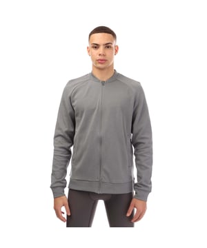 Mens Skins Series-3 Warm Up Top in charcoal.- Bomber collar.- Full zip fastening.- Side pockets.- Ribbed cuffs and hem.- Silver reflective logos.- 58% Polyester  42% Cotton.- Ref: ST01301010047