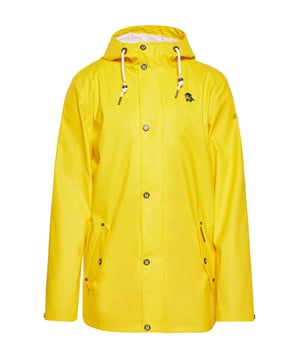 Ontdek de beste regenjas voor jouw outdooravonturen. Dit regular-fit kledingstuk heeft een capuchon met trekkoord, een verborgen ritssluiting en drukknoopsluiting aan de voorkant en klepzakken voor essentiële spullen. Gemaakt van 3000 mm waterdichte stof, met gelaste naden, een opstaande kraag en lange mouwen om je droog te houden. Wij raden dit model aan voor mensen die van wandelen houden, ongeacht de weersomstandigheden.  Regenjas
