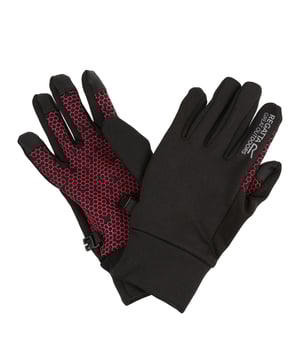 Material: Polyester. Fabric: Soft Touch, Stretch. Bulk Free, Gripped Palm, Textured Palm. Fabric Technology: Hardwearing, Lightweight, Non Slip. Design: Logo.