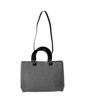 VINTAGE, RRP AS NEW
Step into timeless sophistication with the Dior Large Lady Dior Handbag in a striking houndstooth print canvas. This luxurious handbag effortlessly combines classic elegance with a modern twist, featuring a distinctive houndstooth pattern that adds a touch of refined charm. Crafted from durable canvas, it offers both style and practicality, making it a versatile addition to any wardrobe. The iconic Lady Dior design is enhanced by the signature Dior hardware, while the spacious interior ensures ample room for your essentials. Elevate your ensemble with this chic, fashion-forward accessory.
 Dior Large Lady Dior Houndstooth Print Hand Bag in Canvas
Condition: Excellent
Signs of wear: No retail tag, No visible sign of wear., 
Packaging: Dust bag
Color: Black print
Material: Canvas
Size: One Size
Measurements: Width: 130; Height: 250; Length: 350; Handle drop: 310; Strap length: 820
SKU: 388521 / NAPPUFRBA378161W
