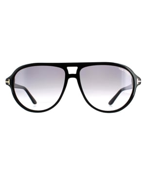 Tom Ford Aviator Mens Shiny Black Smoke Gradient FT0932 Jeffrey  Tom Ford are a classic aviator style crafted from lightweight premium acetate and finished with the Tom Ford T logos on the temples..