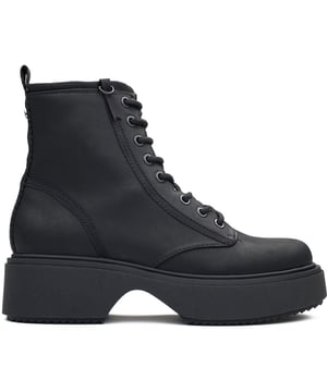 Botas bingo Rocket Dog negras para mujer, fabricadas en sintético y suela de goma. Incluyen: cremallera interior, forro acolchado, ribete textil y altura del tacón 5cm.