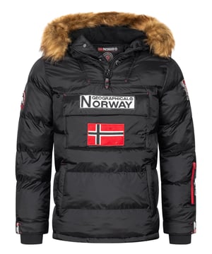 Geographical Norway Herren Windbreaker Anorak H-365: Stilvoll und funktional Stilvolles Design für den modernen Mann  Mit dem Geographical Norway Herren Windbreaker Anorak H-365 sind Sie für jedes Wetter gerüstet. Das Steppdesign verleiht der Jacke einen modernen Look, während die Kunstfellkragen und die Brusttasche mit Reißverschluss für zusätzlichen Stil und Funktionalität sorgen.  Robuste Konstruktion für den Outdoor-Einsatz  Diese Jacke wurde für den Outdoor-Einsatz entwickelt und ist aus hochwertigen Materialien gefertigt, die Wind und Wetter standhalten. Die Kapuze schützt vor Regen und Schnee, während die Steppung für zusätzliche Wärme sorgt.  Vielseitige Taschen für Ihre wichtigsten Gegenstände  Mit einer Brusttasche mit Reißverschluss, zwei Seitentaschen und einer Innentasche bietet diese Jacke ausreichend Platz für Ihre wichtigsten Gegenstände. Egal, ob Sie unterwegs sind oder einfach nur Ihre Hände frei haben möchten, diese Jacke ist die perfekte Wahl.