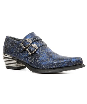 Impresionantes, sofisticados y magníficos, estos zapatos se destacan por brindar un estilo llamativo para cuando te sientes audaz y quieres hacer una declaración con tu atuendo. Un patrón texturizado de diseño intrincado decora toda la parte superior del zapato y le da a esta pieza un toque de color llamativo. También se introducen características metálicas para contrastar con el diseño creativo, con hebillas de metal que aparecen en las correas de cuero e inserciones de acero implementadas en el talón para una apariencia limpia. Este zapato tiene un acabado en una silueta elegante que incluye una punta puntiaguda, tacón alto y plataformas bajas para completar este zapato de vestir que seguramente agregará un toque estilístico a tu apariencia. , Altura del tacón: 6 cm, Altura de la plataforma: 1 cm, Altura de la caña: 7 cm, Cordones negros con adornos de metal, Material exterior: piel de vaca