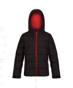 Material: 100% Polyester. Design: Reflective Detail. Fabric Technology: Thermo-Insulated, Warmloft. Contrast Zip, Fabric Zip Pull. Neckline: Hooded. Sleeve-Type: Long-Sleeved. Hood Features: Elasticated, Grown On Hood. Pockets: 2 Side Pockets, Zip. Fastening: Full Zip.