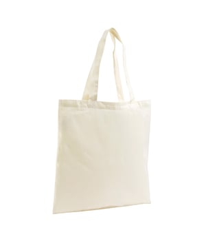 Draag/schouderbanden (55 cm lang). Inhoud: 15,5 liter. 100% biologisch katoen.