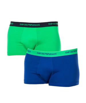 Pack-2 Boxers Emporio Armani.
 Made of elastic cotton.
 Elastic rubber waistband, with the brand's name and logo consecutively embroidered.
 Comfortable and breathable fabric.
 Anatomical front, with the ability to hold without squeezing.
 Seams seen in tone.
 Composition: 95% Cotton, 5% Elastane
 Care:
-Wash at max temperature. 40ºC.
 -Do not use bleach.
 -Supports dry cleaning.
 -Allows you to use a dryer.
 -Iron at max temperature. 130ºC.