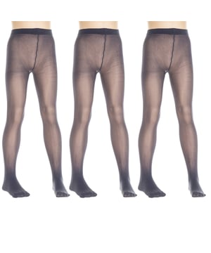 Pack-3 panty 40 deniers, para niña.	
Color gris piedra.
Acabado opaco.
Puntera y braga reforzadas.
Cómodo y resistente.

Composición:
- 100% Poliamida.

Cuidados:
- Lavar a mano.
- No usar lejía.
- No usar secadora.
- No planchar.
- No lavar en seco.