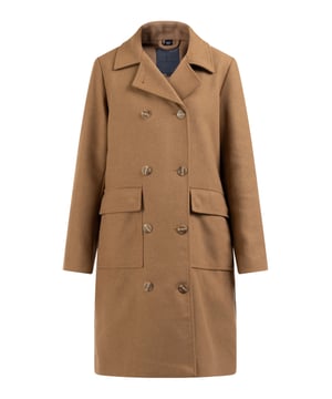 Geen vulling  De overgangsjas van DreiMaster Klassik straalt pure elegantie uit. Gemaakt van een wolmix, voorzien van een dubbele rij knopen en een reverskraag. Het rechte silhouet roept elegante vrouwelijkheid op, terwijl het zachte bovenmateriaal je ook op koelere dagen warm houdt. De twee opgestikte zakken zijn voorzien van drukknopen. Een discreet elegant geborduurd toon-op-toon DreiMaster klassiek label op de linkermouw rondt de tijdloze klassieker af.  Overgangsloopgraaf van een wolmix