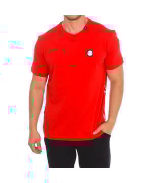 Camiseta de manga corta Plein Sport.  
Cuello redondo con acabado acanalado.  
Insignia de la marca en el lado frontal.  
Distintivo de la marca en la parte posterior.  
Costuras visibles en tono.  
Composición: 100% algodón  
Cuidado:  
Lavar a una temperatura máxima de 30º.  
Planchar a temperatura media.  
No usar secadora.  
No usar blanqueador.  
No limpiar en seco.