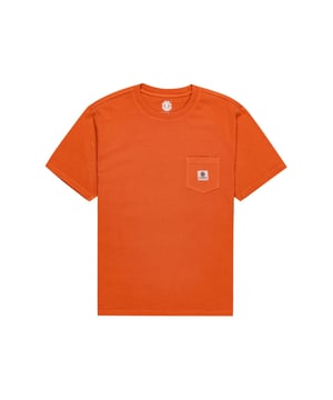 CAMISETA MODA HOMBRE BASIC PKT PGMNT NARANJA