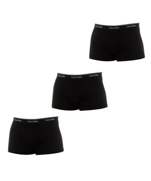 Pack-3 Calvin Klein Boxers.
 Elastic waistband, with the brand name embroidered consecutively.
 Comfortable and breathable fabric.
 Anatomical front, with the ability to hold without squeezing.
 Overture at the front.
 Tone-on-tone visible seams.
 Composition: 100% Cotton
 Care:
Washing instructions:
 -Wash at max temperature. 40ºC.
 -Do not use bleach.
 -Dry cleaning allowed.
 -Allows use of dryer.
 -Iron at maximum temperature 130ºC.