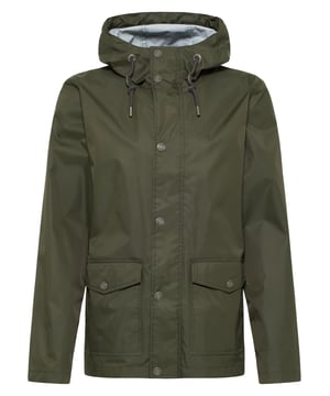 geen voering/geen voering, geen vulling  Deze trendy regenjas van Mo zal niet alleen op regenachtige dagen je garderobe verrijken. Wij zijn onder de indruk van de hoogwaardige uitrusting, de slanke, lange parkavorm en de hoge opstaande kraag. Het zachte, gecoate materiaal voelt elegant aan en is door zijn lichtheid comfortabel om te dragen. Dankzij de polyurethaancoating en gesealde naden biedt de jas betrouwbare bescherming tegen wind en water. Daarnaast is er de grote capuchon, die indruk maakt met een stijlvol koord en gegraveerde logo-oogjes. De ritssluiting eindigt in een praktische kinbescherming en de twee met flappen beschermde handzakken bieden allerlei ruimte. De typische logopatch van het merk op de bovenarm complementeert de populaire Mo outdoor-look.  Regenjack met subtiele print op de achterkant van de buitenstof