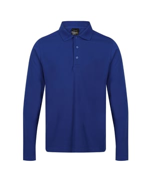 65% Polyester, 35% Cotton. Fabric: Pique. Design: Plain. Sleeve-Type: Long-Sleeved. Cuff: Ribbed. Neckline: Ribbed Collar, Turn Down Collar. Fabric Technology: Hardwearing, Moisture Wicking, Quick Dry. 3 Button Placket.
