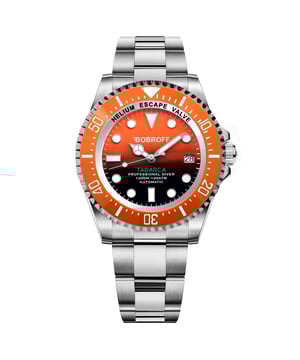 Bobroff BF0004bn - Reloj para hombre automático acero inoxidable• material: acero inoxidable• cristal: saphir• pulsera: acero inoxidable• correa: plata negro• resistencia al agua: 1000 m (100 ATM)• tamaño de la caja: 44 mm