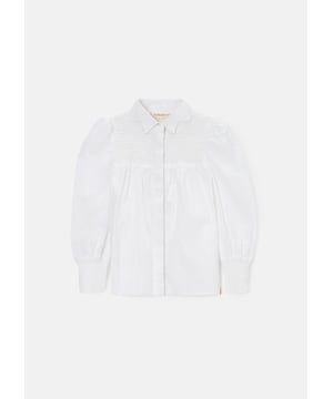 Dress like a superSTAR in our new shirt! Crafted from crisp   cotton with smocking detail and a flowing silhouette with the cutest star shaped collar. Wear with denim for the perfect transitional outfit.