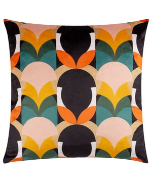 Feel those retro vibes with our timeless, richly coloured, Raeya cushion. These brilliant contrasting colours make up vibrant geometric patterns which stand out and turn heads, as they add spades of colour to your couch or chair. They are made from a soft, printed velvet face, with fun framing and a plain dye velvet reverse. If you like it bold and bright, these are the ideal cushions to help stamp personality on your own living space. Check out our matching duvet set to complete an amazing look for your home!