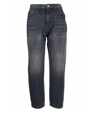Damen High-Waist Jeans  
Farbe: Schwarz  
Reißverschluss  
Fünf Taschen  
Hergestellt aus bequemem Baumwollstoff  
Material: 100 % Baumwolle