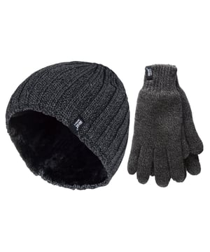 When it gets cold, you need the ultimate set of thermal gear to make sure you’re as warm as possible! Heat Holders is your solution with our mens thermal insulated hat and glove set. Fully faux fur / fleece insulated lined winter hat with superior thermal qualities, keeping your head warm throughout. The ribbed design makes for an extra comfortable fit. These Heat Holders thermal gloves are designed to keep warm air close to the skin, keeping your hands warmer for longer. With a special Heat Holders yarn and Heatweaver plush like lining these gloves prove to have superior moisture breathing abilities whilst insulating your hands and keeping them toasty and warm. Heat Holders Yarn – Specially developed thermal yarn provides high performance insulation against cold. It also has superior moisture breathing abilities. Heat Weaving Lining – Heat Weaver insulation is a plush fur-like thermal lining that maximises the amount of warm air held close to the skin. About Tog Ratings – The tog rating is a measurement for the thermal ability of a garment, approved by British Standard. Cable Construction – Our stretchable rib construction contours around the natural shape of your head, hands and neck for improved fit, warmth and comfort.