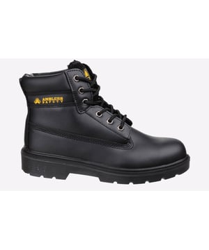 Ein bequemer und langlebiger Sicherheitsstiefel mit 200J Zehenschutzkappe, antistatischer Funktion und Durchtrittschutz.  
-Lederobermaterial  
-Stahlmittelschutz  
-Schützende Stahl-Zehenschutzkappe  
-Doppel-Dichte PU-Sohleneinheit  
-Sohleneinheit beständig gegen Öle, Säuren, Laugen  
-Antistatisch