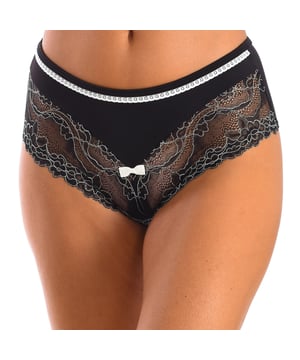 Braga 600 mujer Selene.
Color Negro

Braga culotte de encaje bicolor. Combina con los sujetadores Flavia y Lucía.
Una prenda cómoda y femenina ideal para el día a día de la mujer.

Composición:  79% Poliamida, 14% Elastán, 7% Poliéster

Lavar a mano. 
Temp. máxima 30º.
No planchar. 
No usar lejía.
No usar secadora.
No lavar en seco.