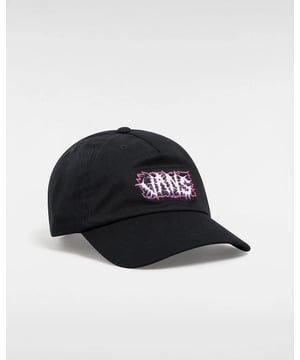 DESCRIPTION AND FEATURES
The Paxton Curved Bill Jockey Hat is a 6-panel cap featuring a curved bill for a worn-in look and an embroidered Vans logo on the front.

• 100% Cotton fabric
• 6-panel curved bill jockey hat
• Direct embroidery

Composition: 100% COTTON, Exclusive of decoration
Style: VN000GKCBLK
