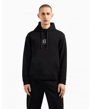Sweatshirt Armani Exchange Heritage AX Homme Schwarz Baumwolle. Authentisches Kleidungsstück der Marke Armani Exchange - Streetwear/Sportswear-Design von Armani Exchange - Armani Exchange für Männer, modisch und perfekt für den Alltag - Das schwarze Sweatshirt von Armani Exchange lässt sich hervorragend mit dem Rest Ihrer Garderobe kombinieren - bequeme Baumwollqualität - klassisch - Heritage AX -
