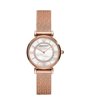EMPORIO ARMANI AR11320 reloj mujer cuarzo• material: acier inoxydable• cristal: minèral• pulsera: acero inoxidable• correa: rose• resistencia al agua: 30 m (3 ATM)• tamaño de la caja: 32 mm