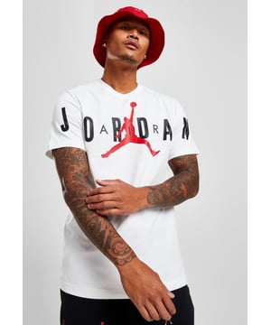 Elevate your wardrobe with this Jordan Men's Air Stretch T-Shirt mixing a bold statement of style and fashion-forward pick. - - . Rep your favorite brand to the fullest in the Jordan Air Stretch Tee. - -. This essential T-shirt is made from soft, breathable cotton and features the iconic Air Jordan logo across the front. - -.  Pair it with your favorite Jordan Retros for an easy everyday look.