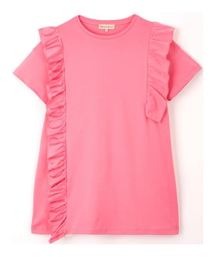 • 100% Cotton • Features asymmetric frilled trims to the front. Subtle Pucci branding to the longer frill. Round neckline. Short sleeves