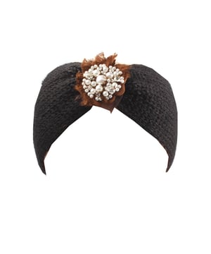 Black Knitted Headband With Pearl and Gem Flower
Colour:Black
Onesize
Material: 100% Acrylic
SKU: W51121