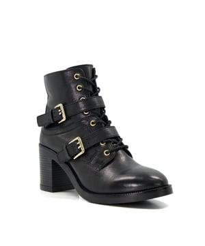 Raid jack black studded buckle detail flat boots sales