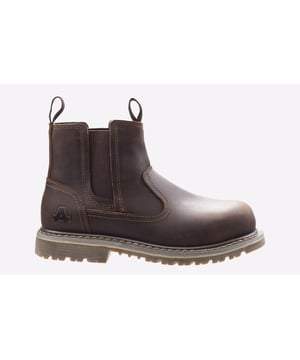 Damen moderne Goodyear Welt Sicherheitsschuh mit Leder, ausgestattet mit einer Stahlkappe, Zugschlaufen für einfaches Anziehen sowie doppelten elastischen Einsätzen, Nitril-Gummi-Außensohle mit energieabsorbierendem Absatz für Komfort. Sicherheitsstandard EN ISO 20345:2011 - SB  
- 200 Joule Stahlkappe  
- Anti- Durchtrittstahlzwischensohle - Min 1100N  
- Herausnehmbare PU-Schaumfußbett  
- Echtes Goodyear Welt Design  
- Doppelter elastischer Einsatz  
- Zugschlaufen aus gewebtem Material  
- Ölresistente Außensohle  
- Energieabsorbierender Absatz  
- Robuster und eleganter GYW Sicherheitsschuh  
- Crazy Horse Lederobermaterial